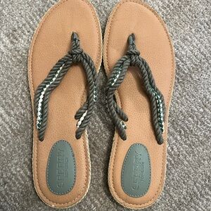Sperry Tan and Green Women's Sandals. Brand New.